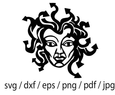 Medusa Head Svg Woman Snake Head Svg Dxf Png Gorgona Svg