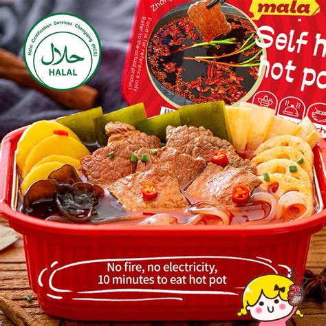 Sg Seller Halal Instant Self Heating Hot Pot Portable Mala Lazy Self Cooking Instant Steamboat