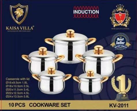 KAISA VILLA KV 2011 STAINLESS STEEL INDUCTION COOKWARE SET Lazada PH