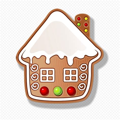Vector Cartoon Christmas Gingerbread House Png Citypng