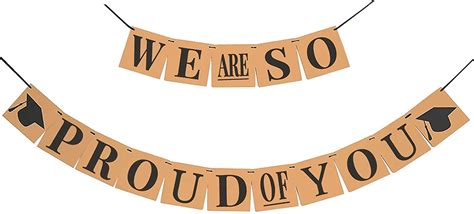 We Are So Proud Of You Banner No Diy Kraft Paper Grad Etsy