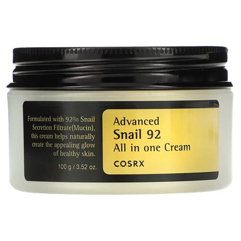 CosRx Advanced Snail 92 All In One Cream 3 52 Oz 100 G