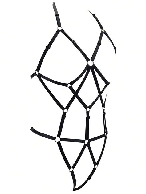 Sexy Hollow Out Bodysuit With Strap Detail For Lingerie SHEIN USA