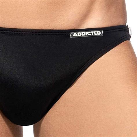 Herren Bikini Badeslip Mit Striper Klammern In Weiss Zum Schnellen Ffnen Von Addicted