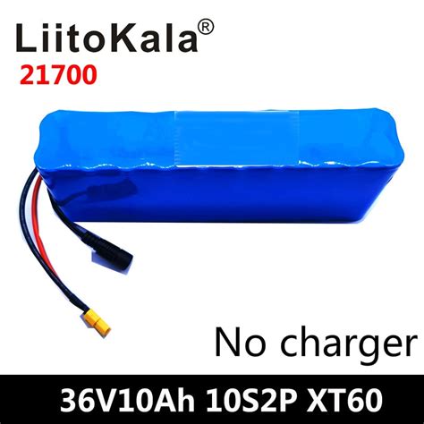 LiitoKala 36V Battery 10ah 21700 5000mah 10S2P Battery Pack 500W High