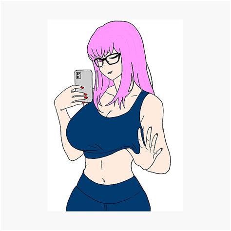 Lámina fotográfica Copia del diseño de ropa de entrenamiento de Anime Girl Bikini Waifu de