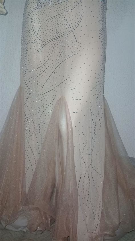 Vestido para Dança do Ventre Bordado Nude Transparente Elo7
