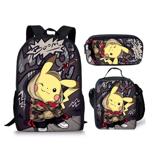 Mochila Pok Mon Pok Mon Mochila Pok Mon Bolsa De Hielo Pikachu