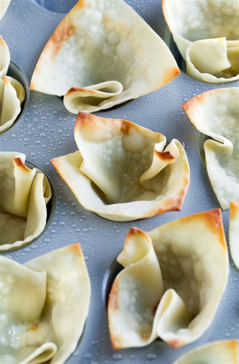 Baked Spinach Artichoke Wonton Cups Peas And Crayons