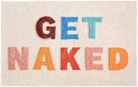 Amazon Qubomax Get Naked Bath Mat Non Slip Super Absorbent Funny Bathroom Rug Machine