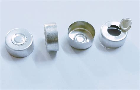 Silver Round Center Tear Off Aluminium Vial Seal For Pharmaceutical