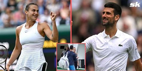 Watch Novak Djokovic And Aryna Sabalenka Share A High Five During Practice Session At Wimbledon