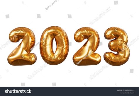 2023 Text Made Golden Inflatable Balloons Stock Illustration 2195146519 ...