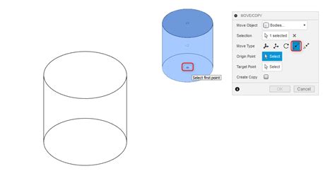 Fusionでボディまたはコンポーネントを移動またはコピーする方法