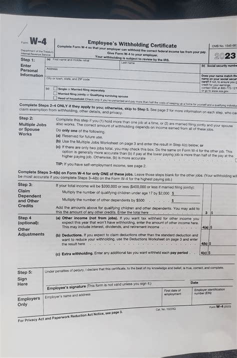 Overview Of The New Form W 4 For 2020 42 Off