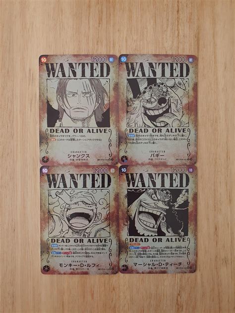 Wanted One Piece Cards TCG Cards! Monkey D Luffy Gear 5, Blackbeard, S