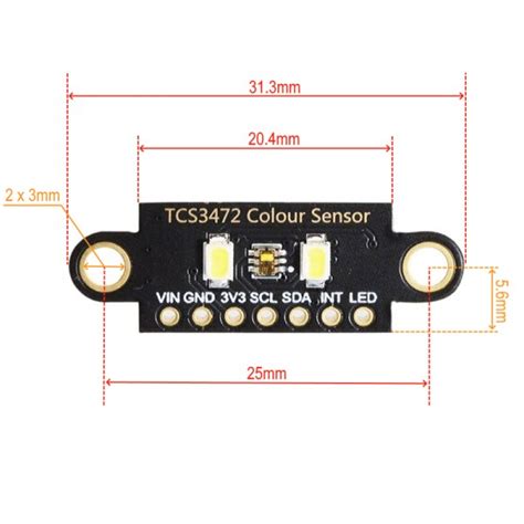 TCS34725 Color Recognition Sensor Module - TCS34725MOD-RECT