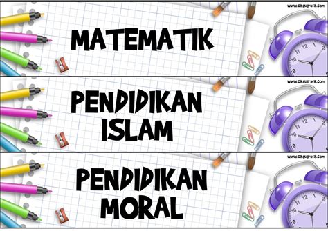 Sudut Label Matapelajaran V1 Cikgugrafik