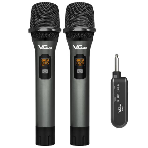 Buy Wireless Microphone Vegue Uhf Cordless Dual Handheld Dynamic Mic