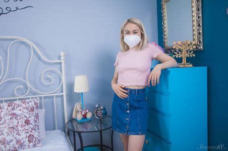 Blonde Teen Kira Stone Goes Naked On Her Bed With Grace