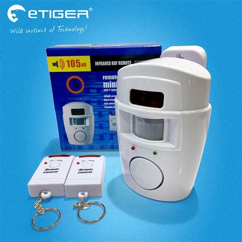 Купить etiger беспроводной пир/движения сенсор сигнализация + 2 пульты ...