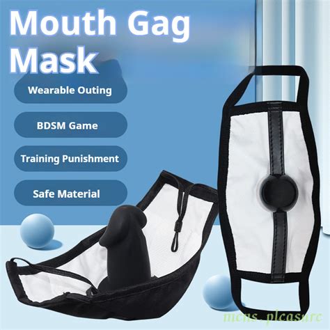 Mask Mouth Gag Detachable Dildo Ball Gag Training Punishment Bdsm Sex Toy Shopee Singapore