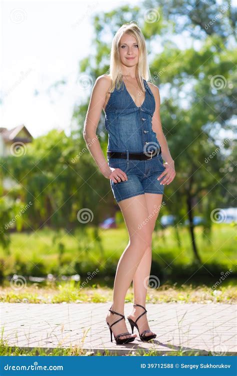Pretty Leggy Blonde Stock Photo Image Of Natural Charming