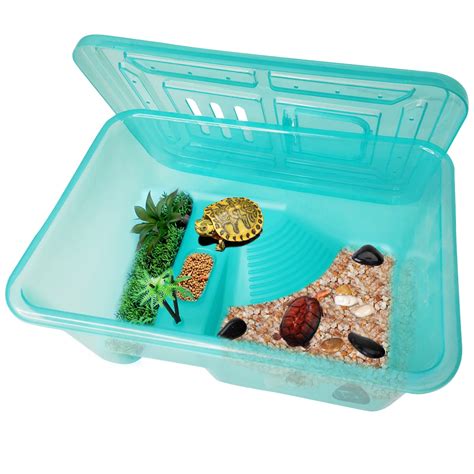 Buy Fhiny Turtle Tank Aquarium Plastic Turtle Habitat With Platform S