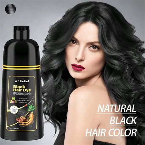 Natural Black Hair Dye Shampoo Black Shampoo Instant And Easy 3 In 1