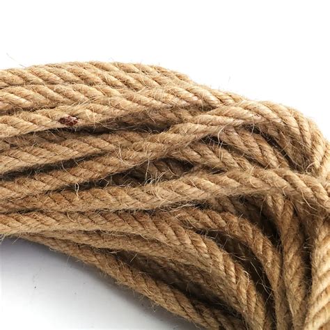 6mm 1m 50m Natural Jute Rope Twine Rope Hemp Twisted Cord Macrame ...
