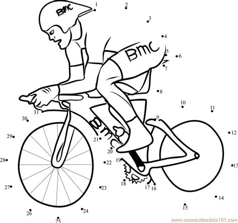 Bmc Cyclist Dot To Dot Printable Worksheet Connect The Dots