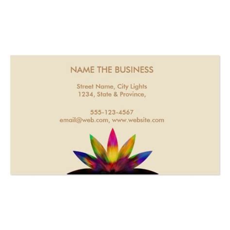 Watercolor Lotus Flower Logo Yoga Healing Health Business Card Zazzle