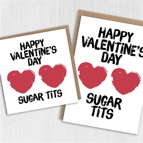 Valentines Day Card Sugar Tits Prints With Personality