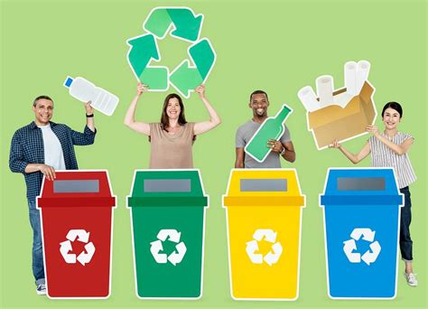 set  trash bins  recycle symbol  stock photo