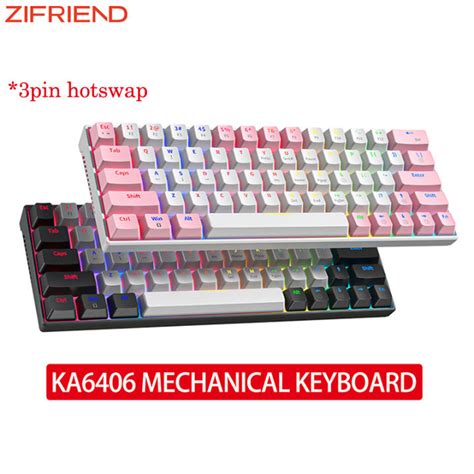 Zifriend Za Keys Mechanical Keyboard Wired Gaming Keyboard Rgb Backlit Pin Hot Swappable
