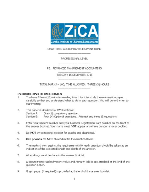 P2 Advanced Management Accounting Cima Exam Practice Kit Management Level Paper P 6