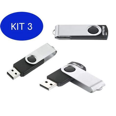 Kit Pen Drive Multilaser Gb Twist Pd Preto No Shoptime