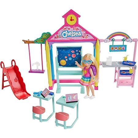Barbie Famille Coffret Heure du Coucher avec mini poupée Chelsea blonde et une chambre à coucher