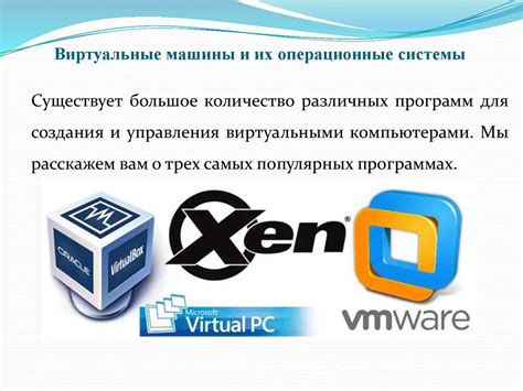 Виртуальные машины и их операционные системы - презентация онлайн
