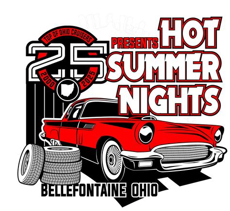 25th Annual Hot Summer Nights Cruise In Downtown Bellefontaine