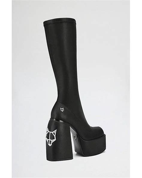 Naked Wolfe Spice Knee High Platform Boot In Black Lyst