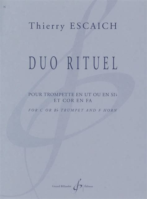 Duo Rituel Von Thierry Escaich Im Stretta Noten Shop Kaufen