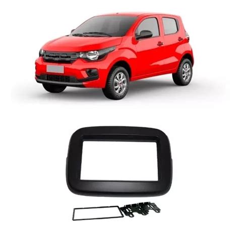 Moldura Painel Dvd 2 Din Mp5 Central Multimidia Fiat Mobi à venda em