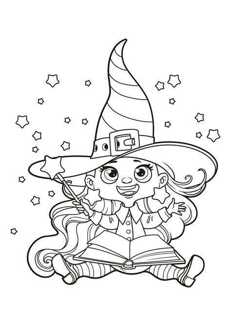 38 Captivating Witch Coloring Pages For Kids and Adults