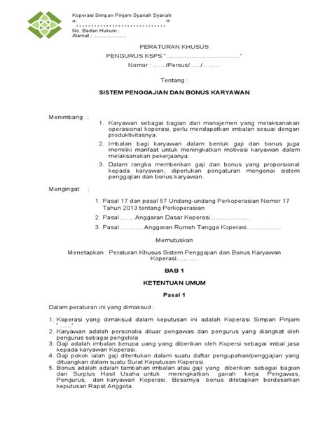 Panduan 04 Koperasi Simpan Pinjam Sistem Penggajian Pdf