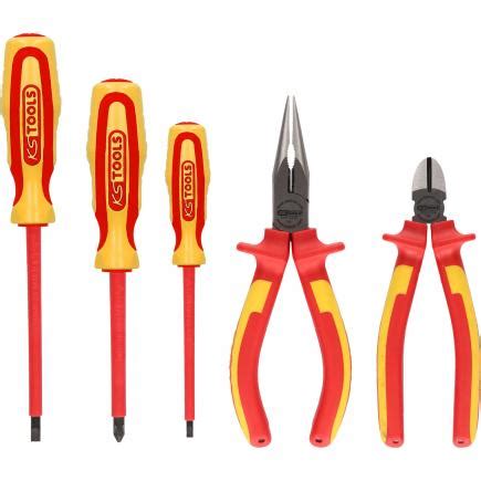 KS TOOLS 117 1170 ERGOTORQUE VDE Pliers And Screwdriver Set 5 Pcs