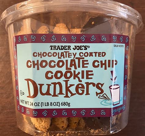 Trader Joes Chocolatey Coated Chocolate Chip Dunkers 2 Packs 24 Oz