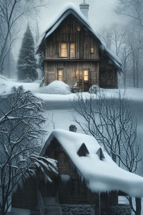 Winter Cottage · Creative Fabrica