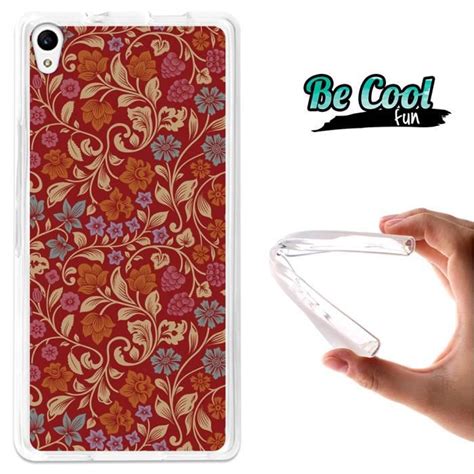 Becool Coque Gel Tpu Flex Pour Archos B Helium Patron Floral Rouge