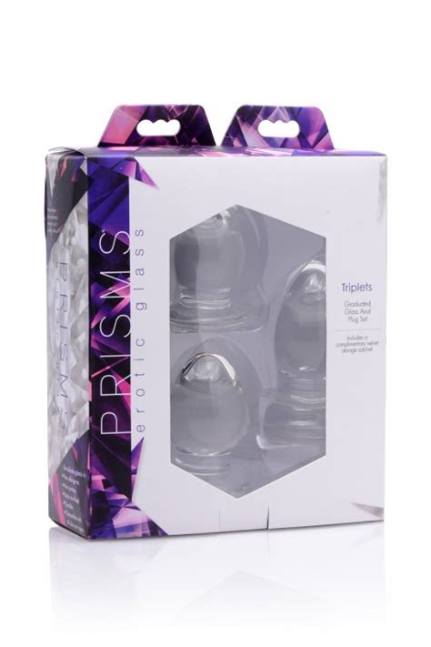 Triplets 3 Piece Glass Anal Plug Kit ETFM